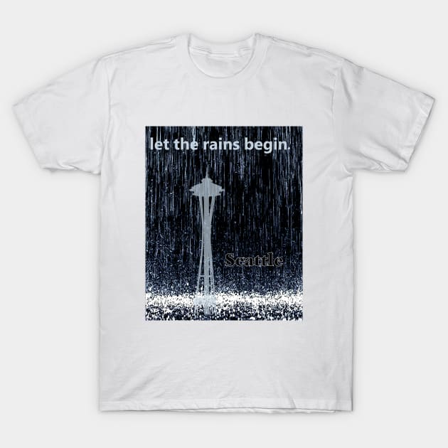 Seattle rain T-Shirt by amigaboy